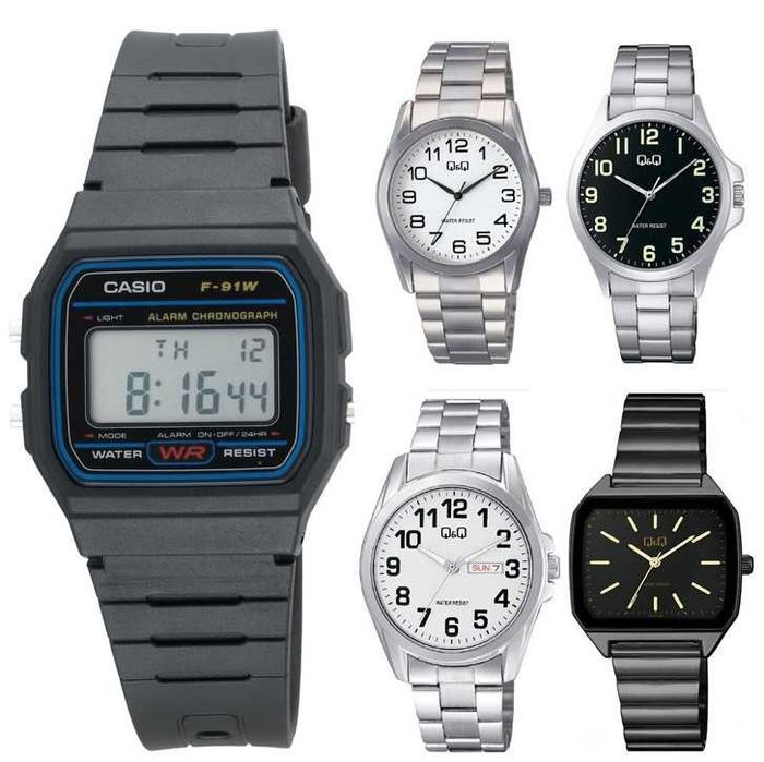 Casio F-91W-1.Оригинален Часовник Касио F-91W QQ Класически Модели Q&Q