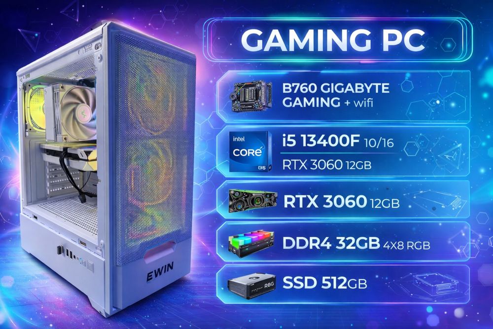 i5 13400F/ RTX 3060 12GB / DDR4 32GB / SSD 512 GB