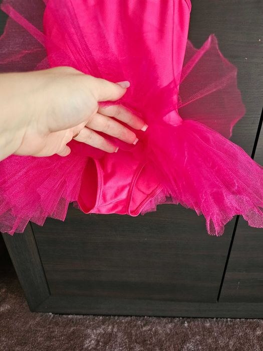 Rochiță balet/fluturaș fucsia, cu aripi și antenuțe, 4-6 ani
