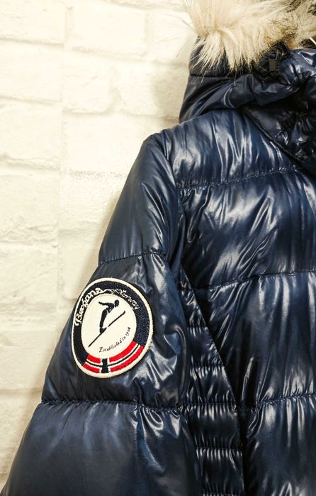 Bergans Оригинално дамско пухено дълго яке Parka с качулка размер М