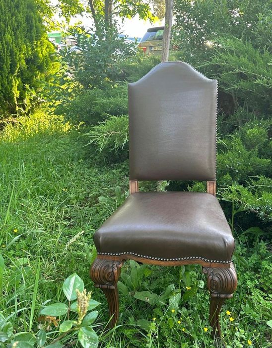 2 scaune reconditionate din piele