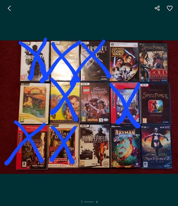 Vând colecție de jocuri PC 3+1 gratis