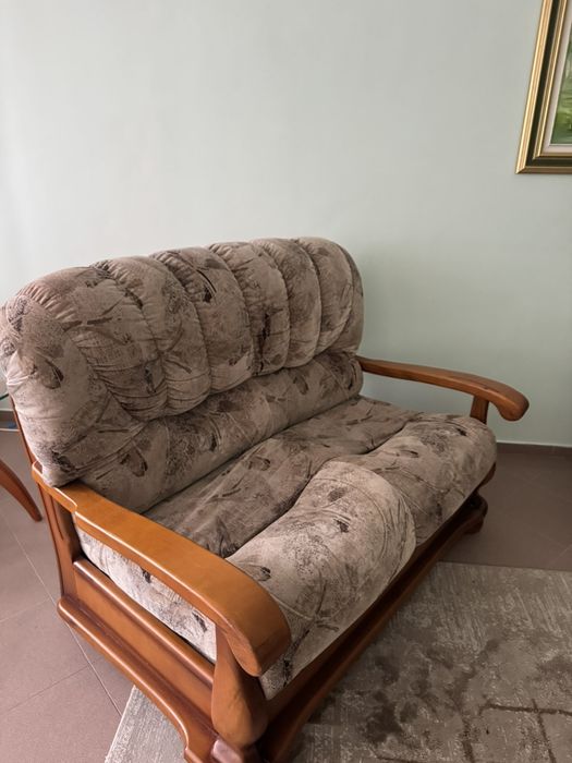 Комплект мека мебел  от масив – диван и двойно канапе