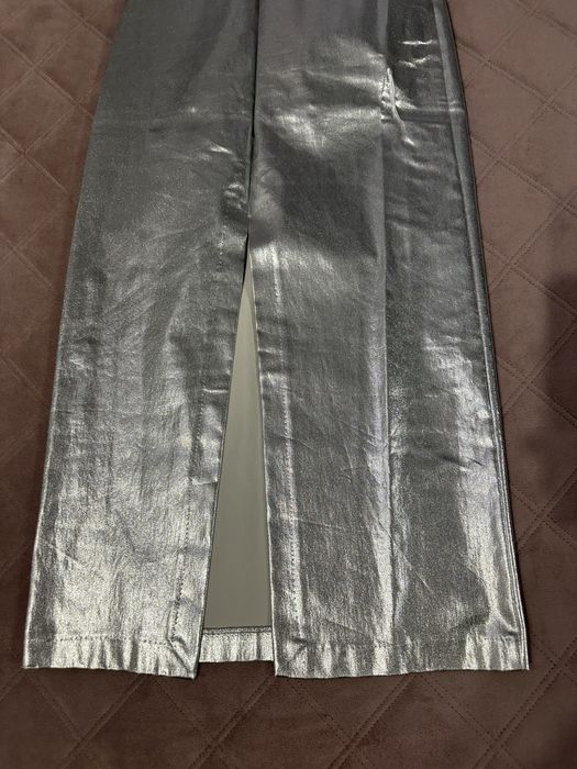 Дамска сребриста рокля Zara, XS размер, металик без презрамки