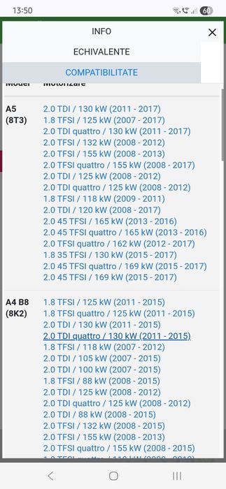 Intercooler Audi A4 B8  2.0