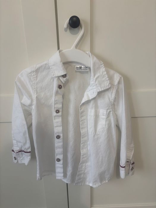 Vand camasuta alba cu nasturei marime 86