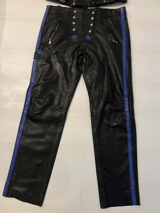Pantalon piele biker/rocker