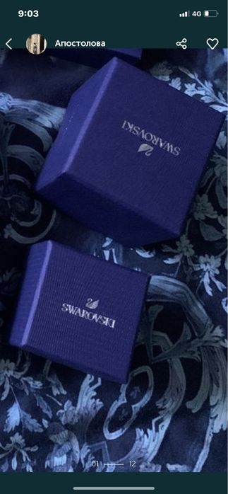 Оригинална кутия за бижу Swarovski и торбички
