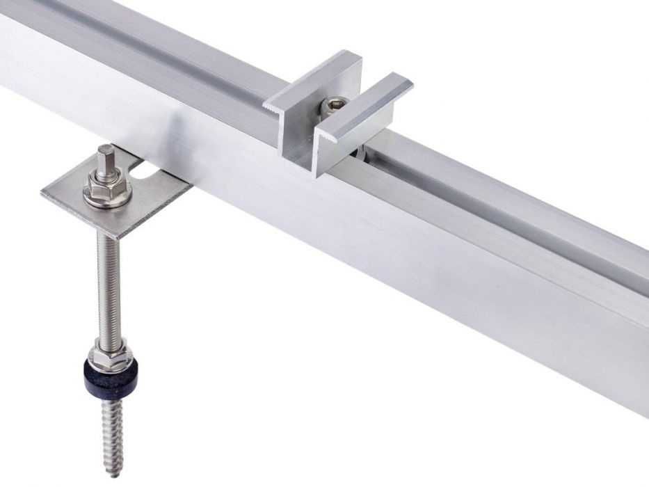 KIT Structura montaj 3 panouri solare fotovoltaice acoperis metalic