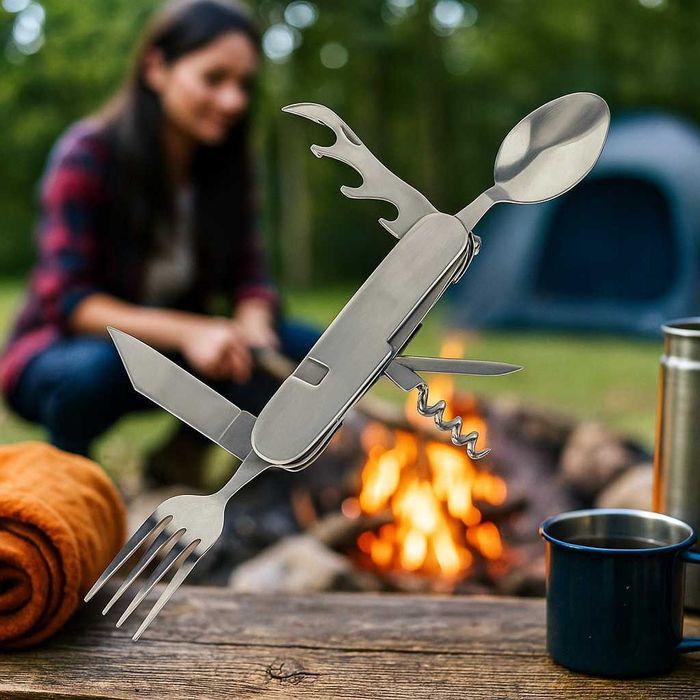 Мултифункционално ножче 6 в 1 – Всичко, от което се нуждаеш на открито