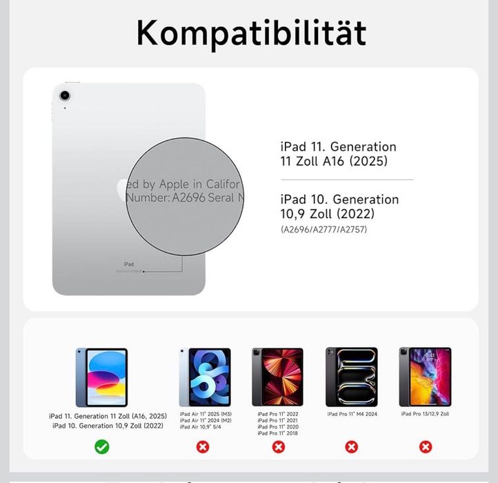 Немска Клавиатура кейс за iPad 10gen &A16