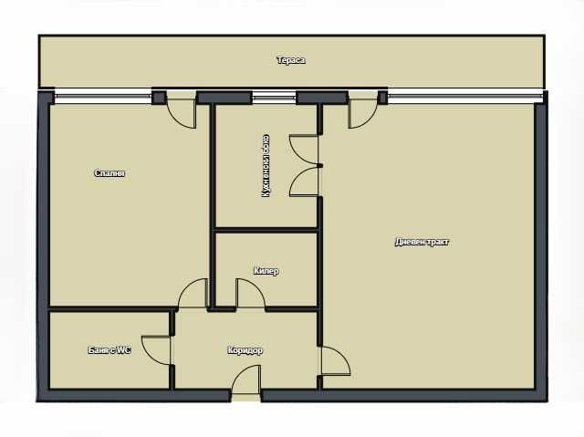 Обзаведен двустаен апартамент в Гръцката махала