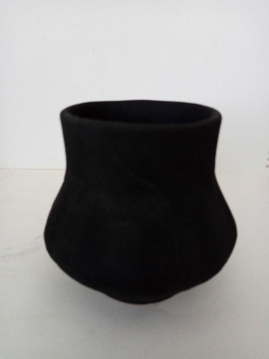 Керамичен чер комплект/ваза и фруктиера/, стъклена фруктиера.