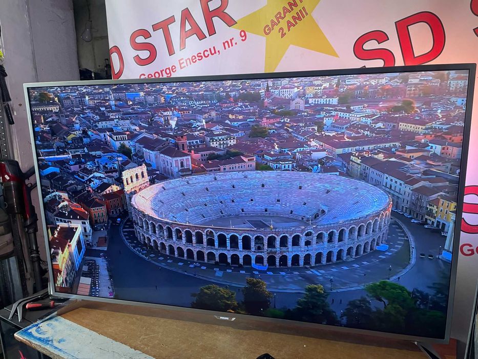 Televizor Smart Android AMBILIGHT  4K Ultra HD Philips 55PUS7272/140 cm Garantie 2 ani