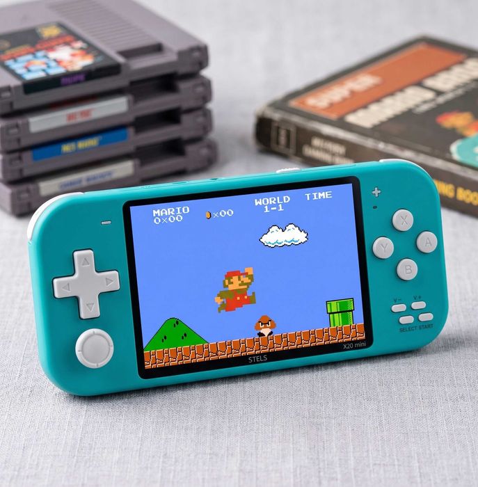 Конзола за игри STELS X20 Mini с 10 000 ретро игри, Super Mario, 4.3 инча, 6 цвята