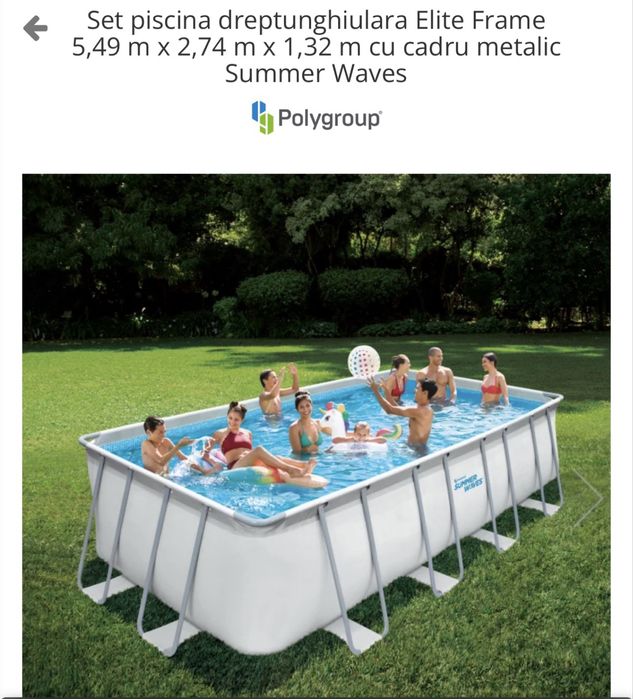 Piscina L5,5 x l2,8 x1,32 adancime