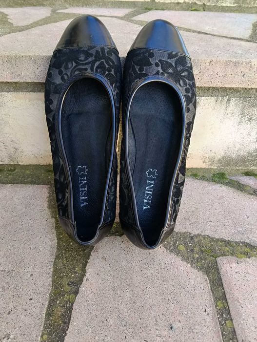 Дамски обувки, естествена кожа тип балерина