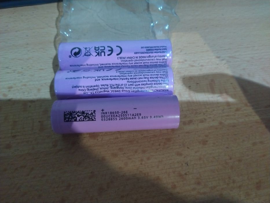 Батерия 3.7V Li-ion 3C и 5C 2600mah 18650.