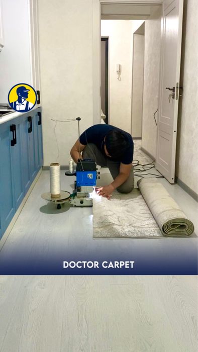 Gilam kesish ОВЕРЛОГ tikish ruchnoy joyida OVERLOK