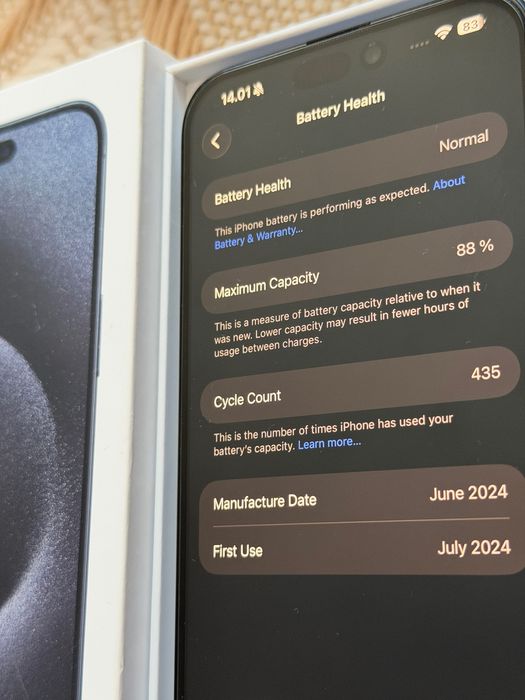 iPhone 15 Pro Max, 256GB, Blue Titanium