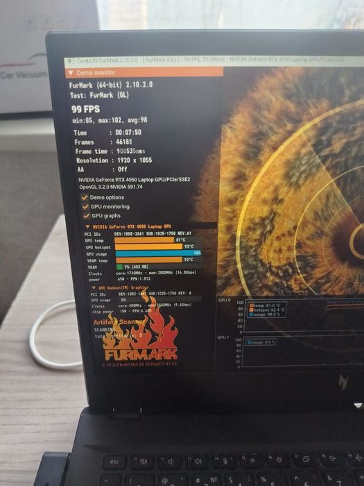 Acer nitro V15 Rtx4050/165 герц/Ryzen 7