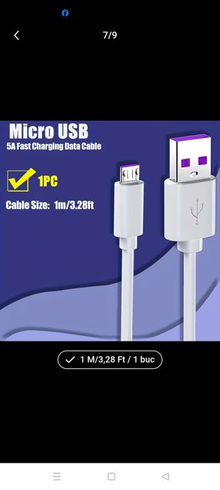 Cablu USB-tipe C, micro... încărcare rapidă