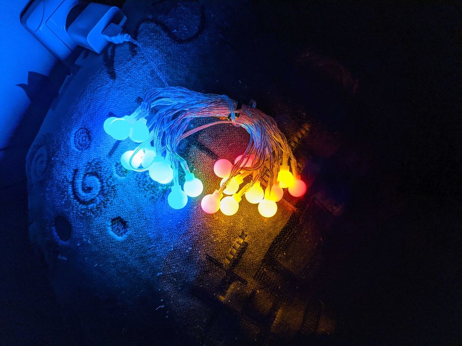 Гирлянда мини лампочки разноцветные 10м usb светодиодные шарики