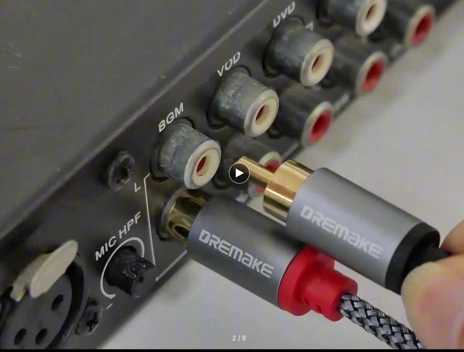 Межблочный Hi-Fi аудиокабель RCA 1.5м. и 2м.