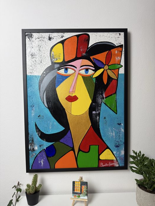 Set tablouri in acrilic Familia cubista