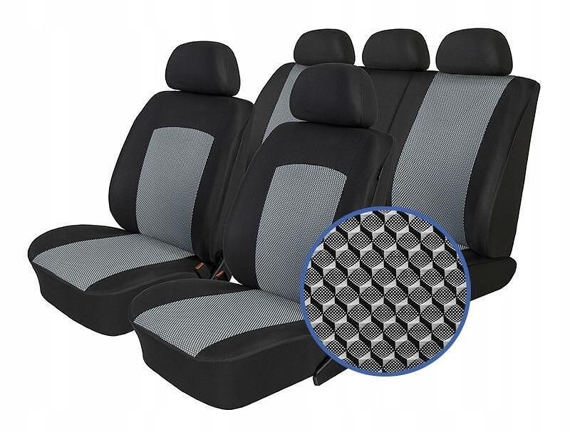 калъфи/тапицерия за предни и задни цели седалки,car linе black / ...