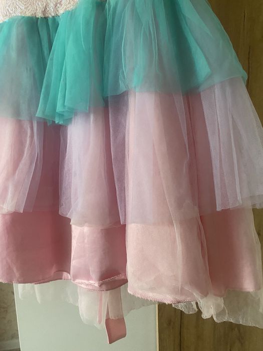 Платье девочке радужное