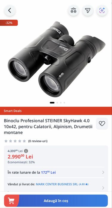 Binoclu Profesional STEINER SkyHawk 4.0 10x42 NOU