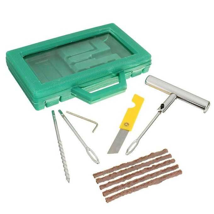 Авариен комплект за лепене на безкамерни гуми - 6 части.