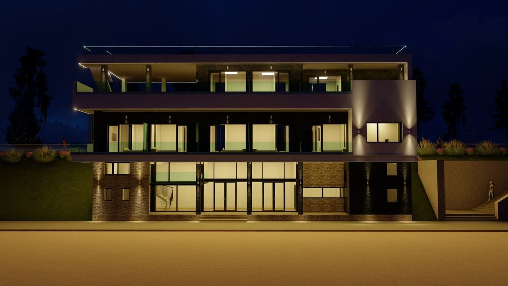 Cădire unicat cu vedere frontal la mare