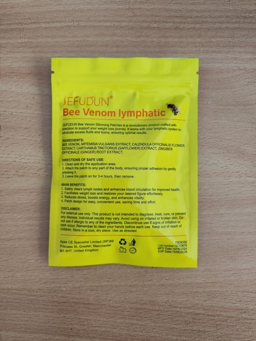 NOU, SIGILAT, Set 24 plasturi de Slabit cu Venin de Albine si Ghimbir