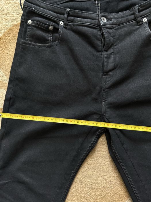 Jeanși DRKSHDW Rick Owens Detroit Cut- 34-36 - denim elastic.