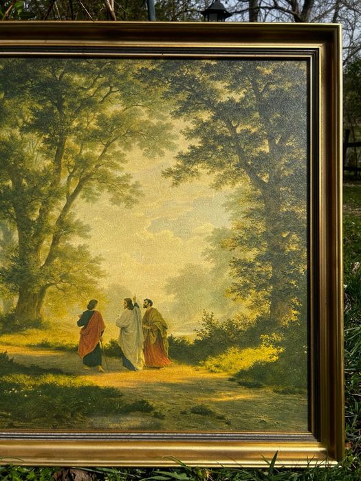 Tablou  print pe carton cu scena