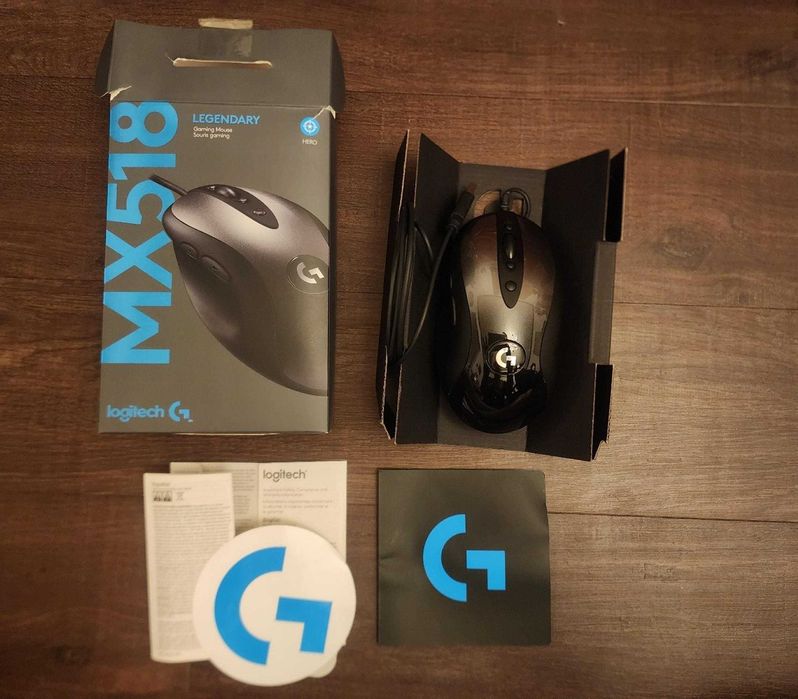 Logitech G MX518 Legendary Геймърска мишка Hero 25K Sensor, 25,600 DPI