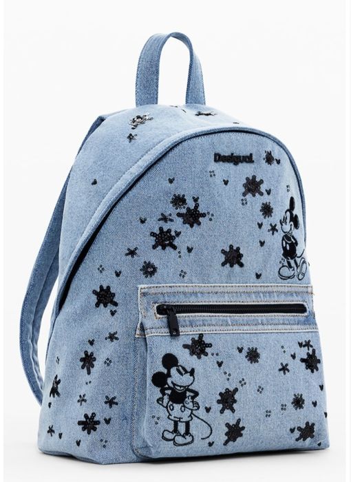 Раница DESIGUAL дънкова раница с камъни