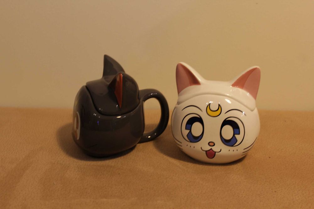 Чаши 3D Sailor Moon - Artemis и Luna (Комплект от 2 броя)