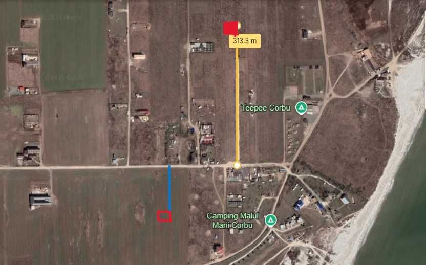 Lot aproape de mare pe faleza de la  Corbu Jud Constanta