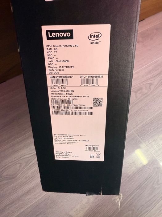 Лаптоп Lenovo Y520