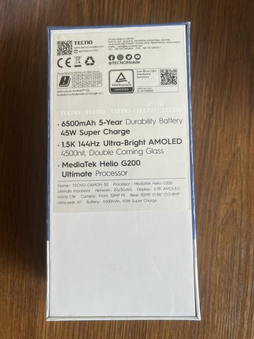 Tecno camon 50 yangi ochilmagan ( новый в упаковке)
