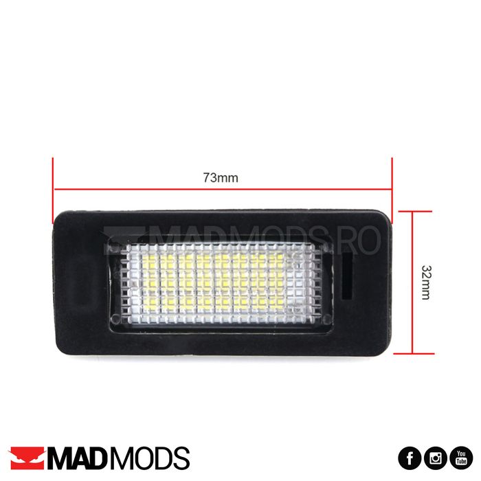 Lampi LED numar inmatriculare BMW E39 E60 E61 E90 E91 E92 E93 E81 E82