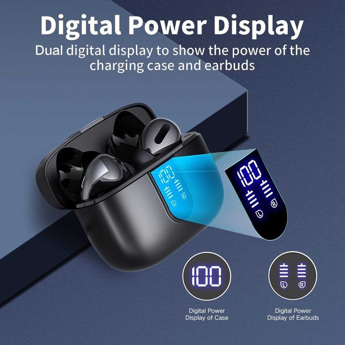 Casti wireless x08,Bluetooth 5.3,Microfon HD,24 ore vorbit, LED,Touch