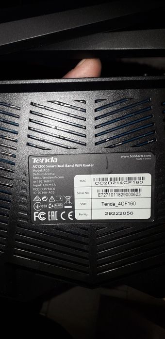 WI-FI Рутер TENDA AC1200 / AC6 MU-MIMO Dual Band