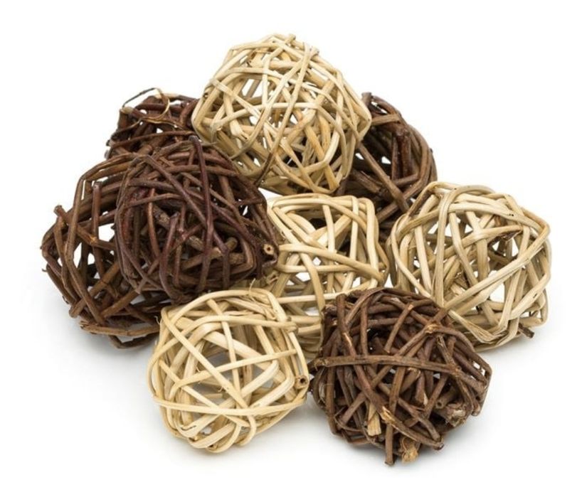 Sfere decorative din rachita, lemn