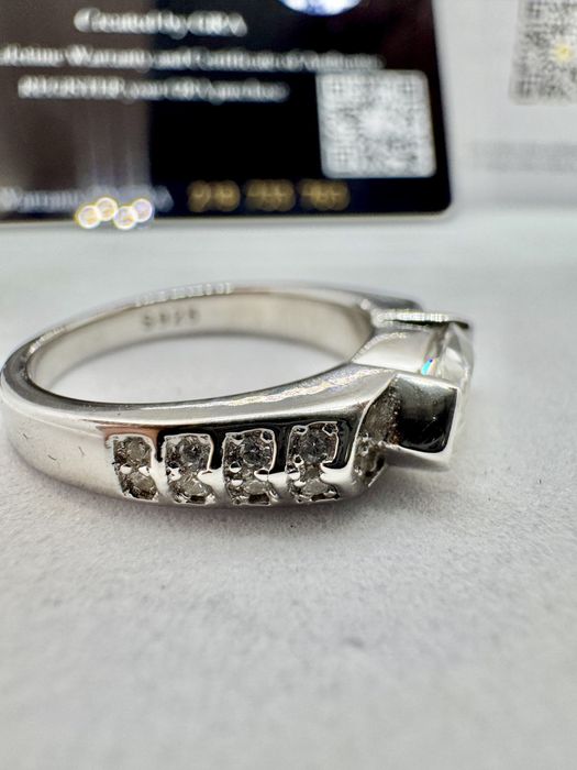 Сребърен пръстен с мойсанит (Диамант) 1 карат