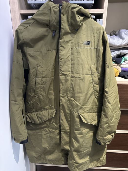 Geaca lunga verde kaki barbati XL new balance