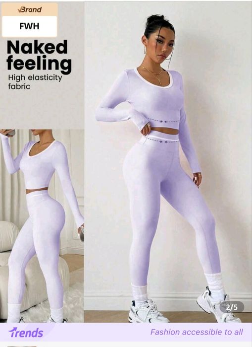 Сет за спорт светло лилав